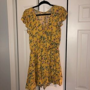 Yellow Wrap Romper